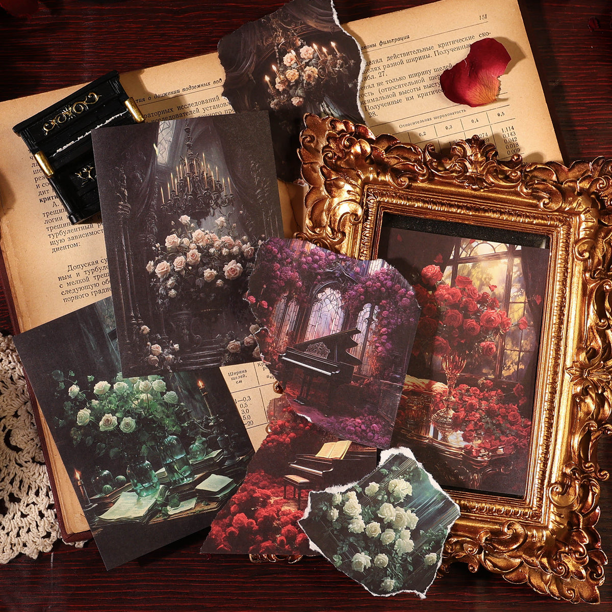 Gothic Rose Palace theme Scrapbooking Paper