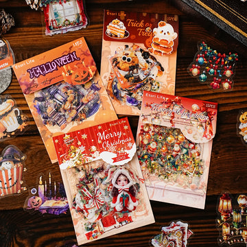 Halloween and Christmas Decorations PET Sticker