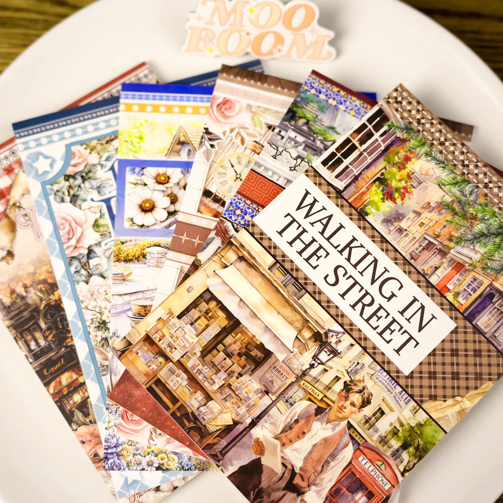 Vintage Sticker Book Vol.16 - Blue Gold Symphony