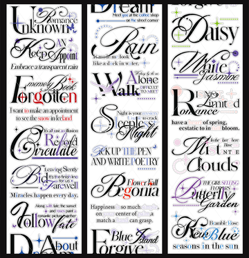 【BOBOYU】Calligraphy Letters Pre-cut Tape