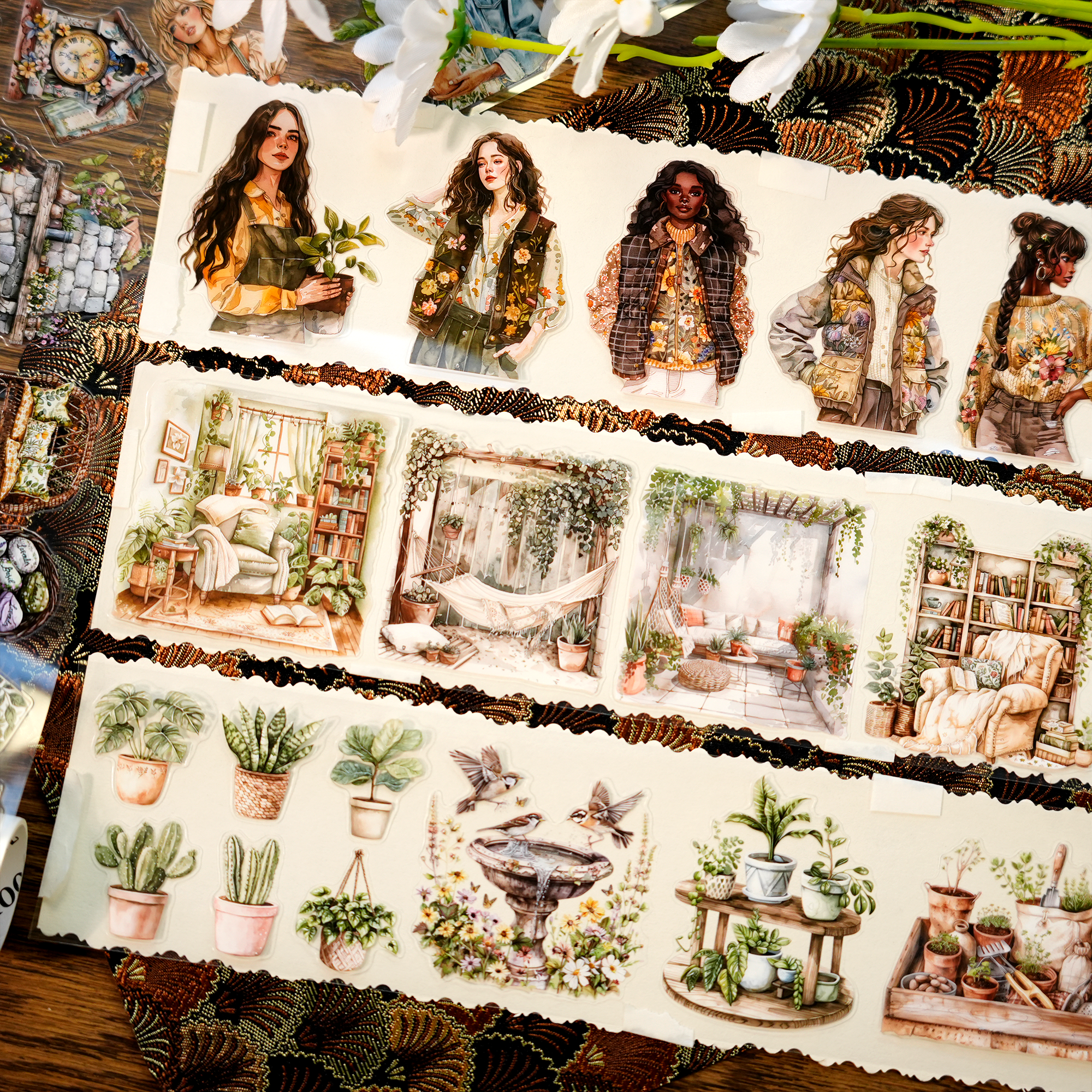 Plant Lover Pre-cut PET Tape | No.43 | MOOBOOM Design