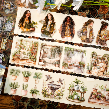 Plant Lover Pre-cut PET Tape | No.43 | MOOBOOM Design