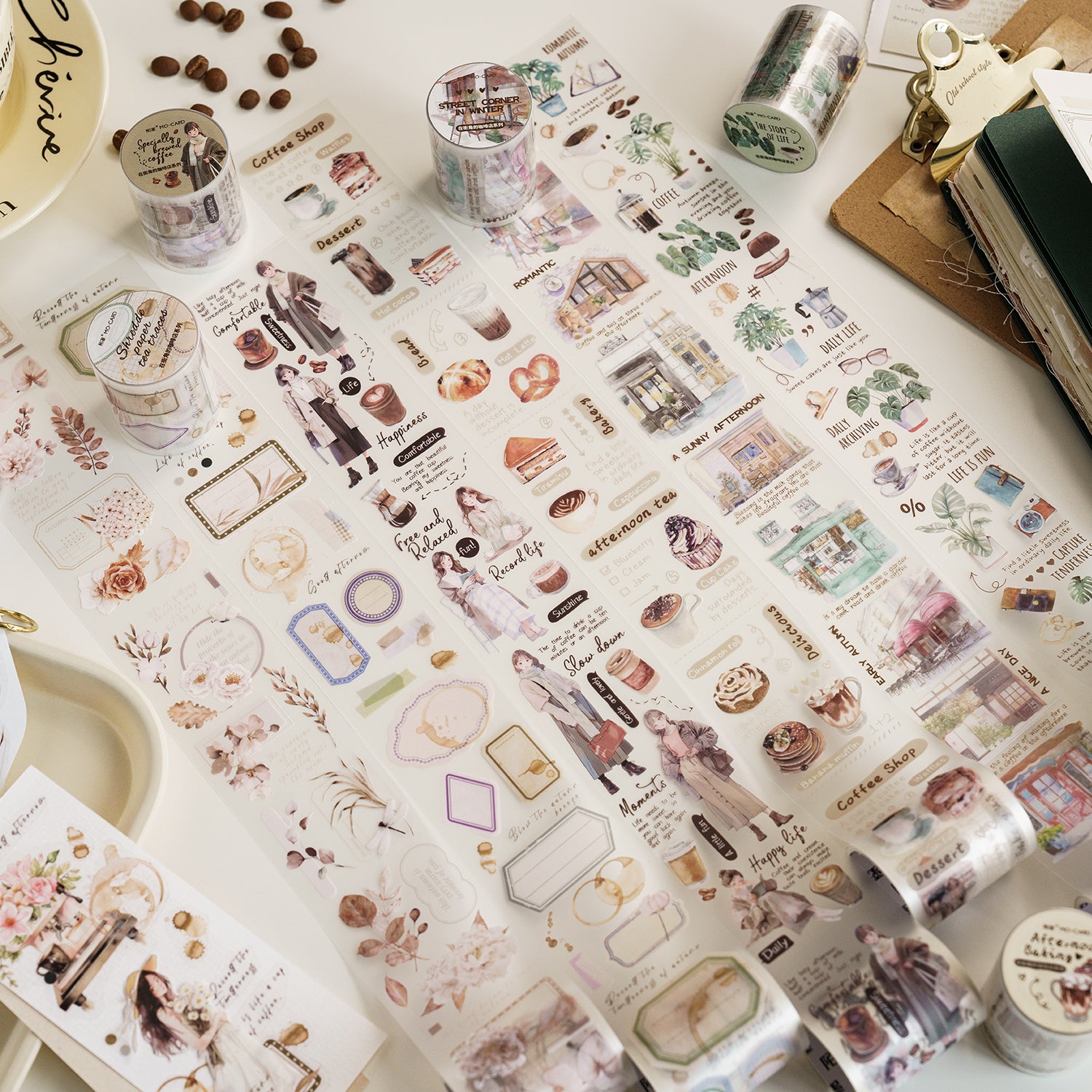 Coffee Shop Journal Scrapbook PET Tape