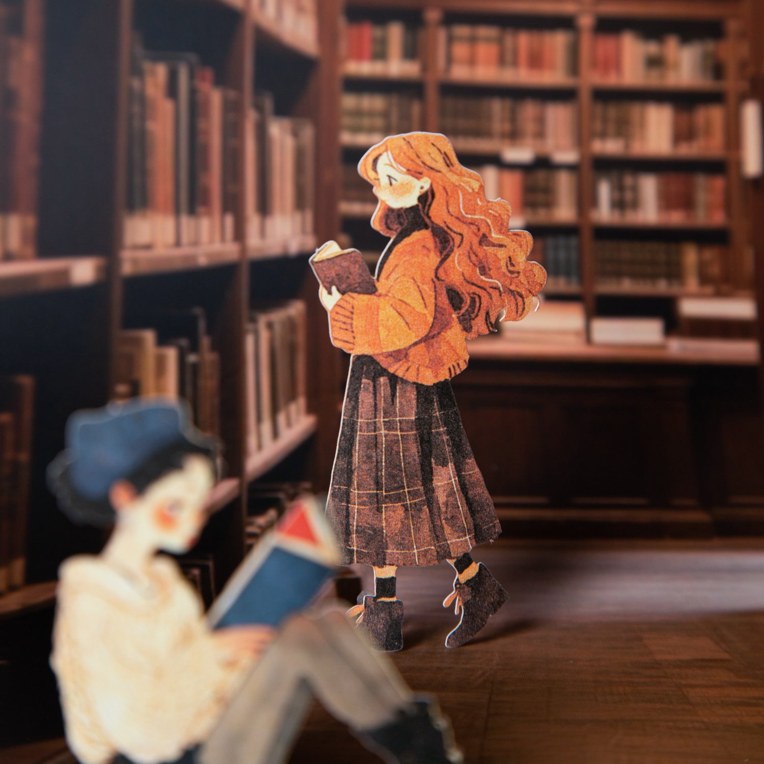 Library Girl PET Sticker