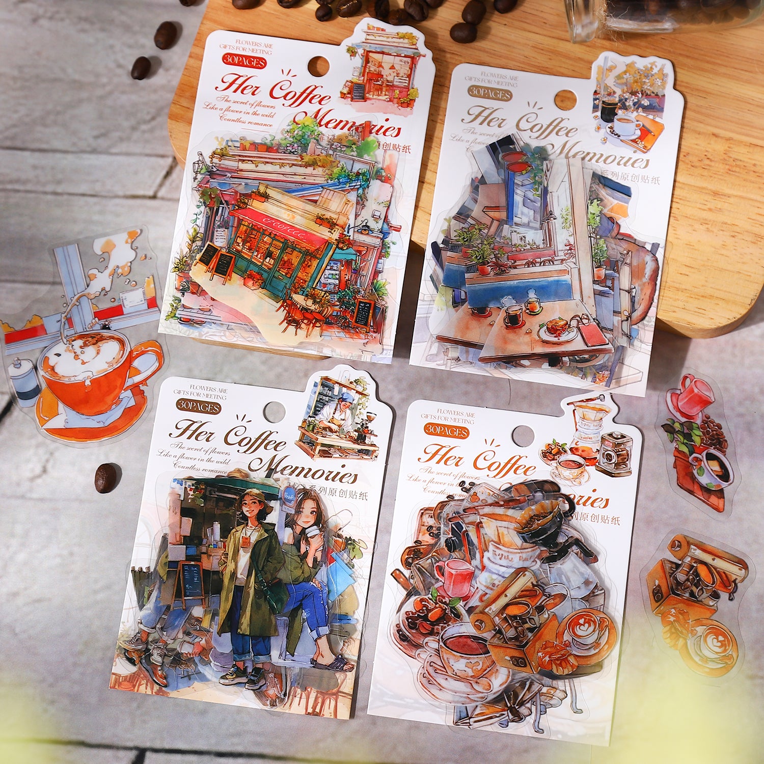 Coffee Memory PET Sticker