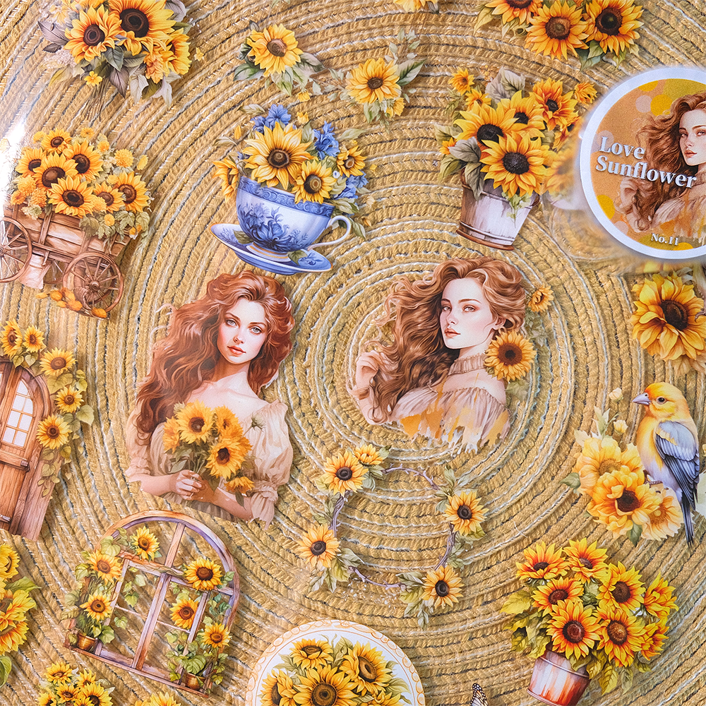 Love Sunflower Scrapbook PET Tape