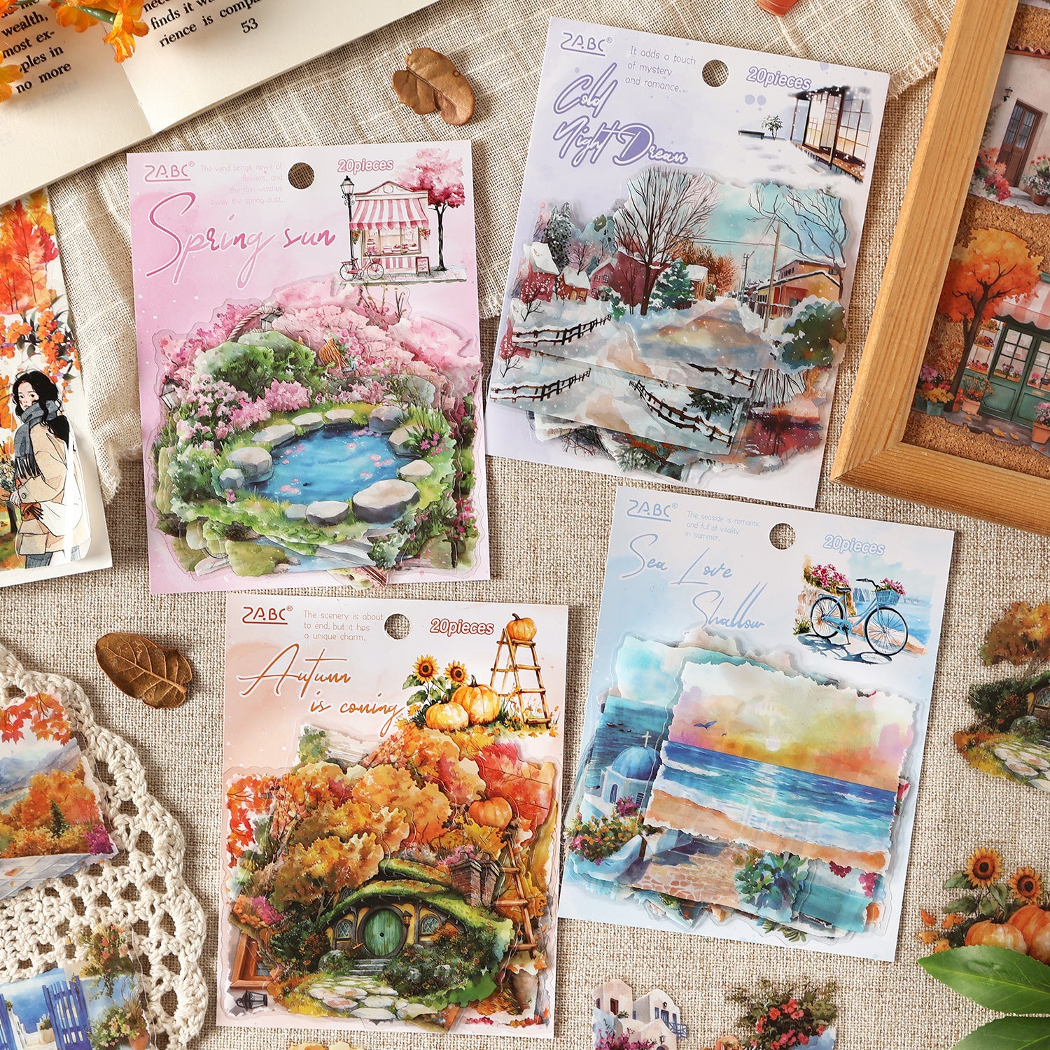 Four Seasons String Song PET Sticker