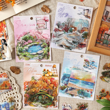 Four Seasons String Song PET Sticker