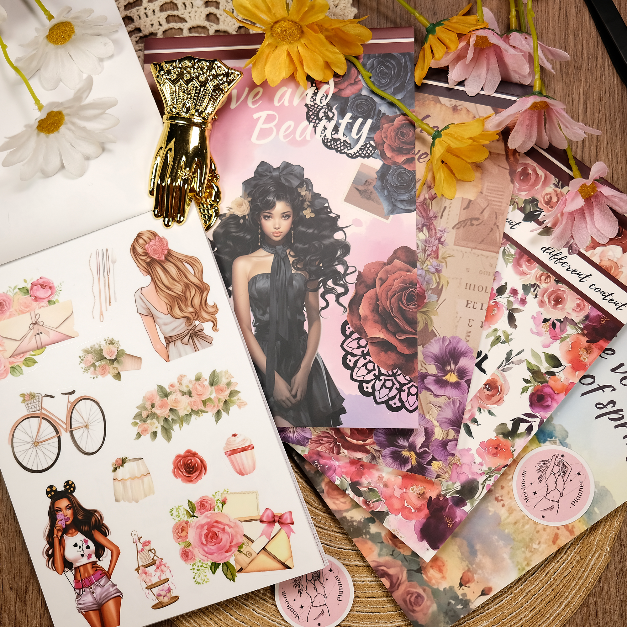 Vintage Scrapbooking Journaling Sticker Book Vol.5