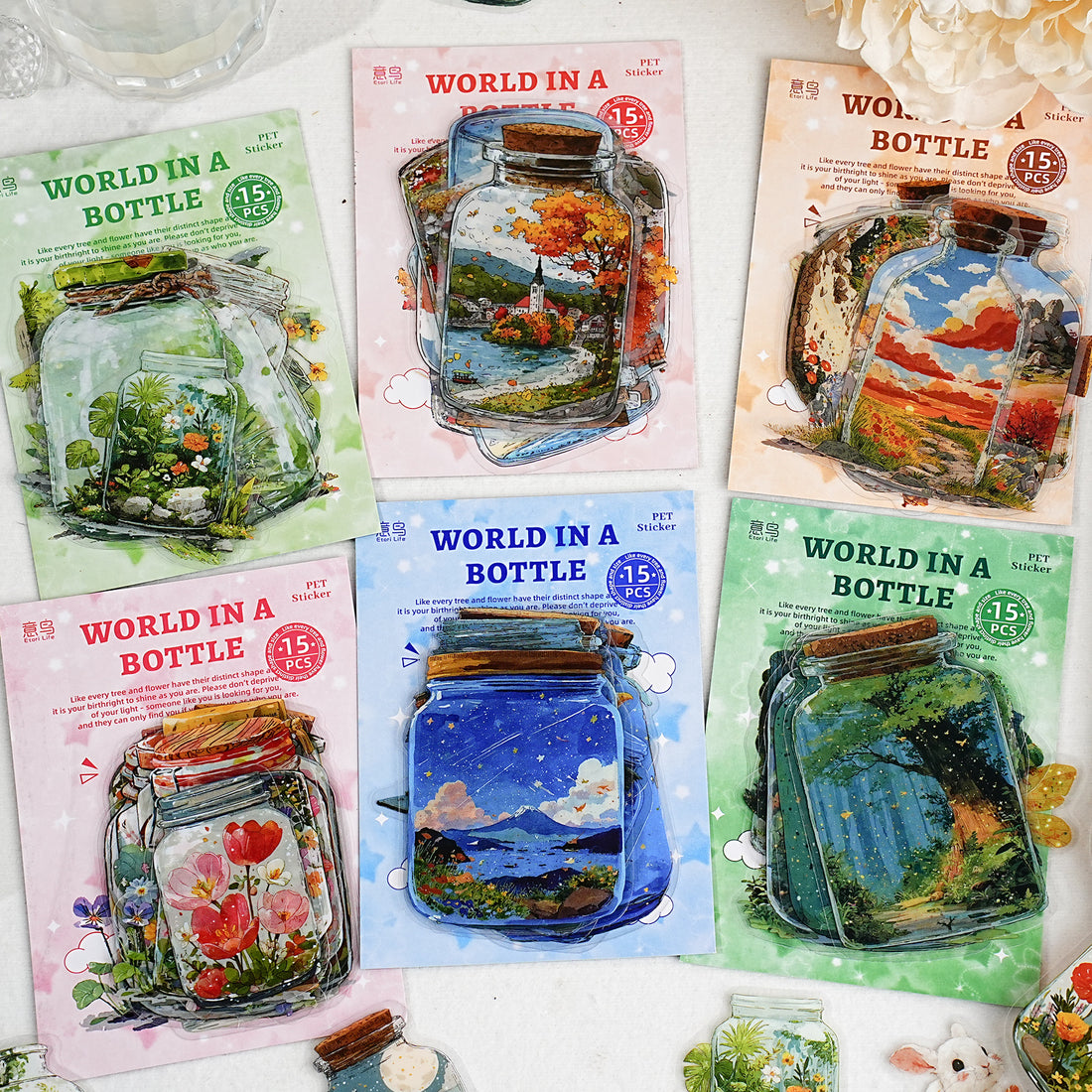 World in a Bottle PET Sticker