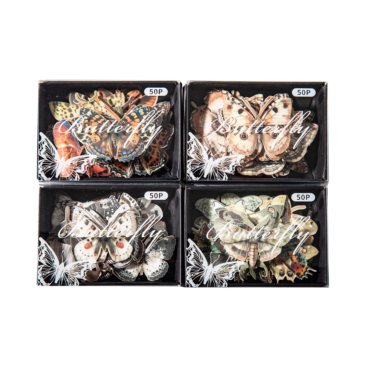 Vintage Butterfly Paper Sticker