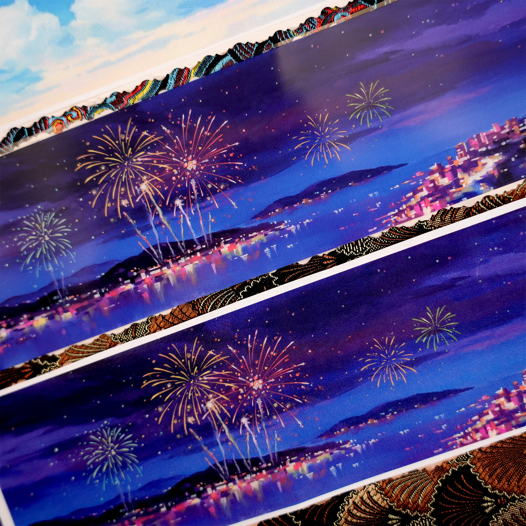 【MOOBOOM】Morning Clouds & Evening Glow Sky View PET Landscaping Tape