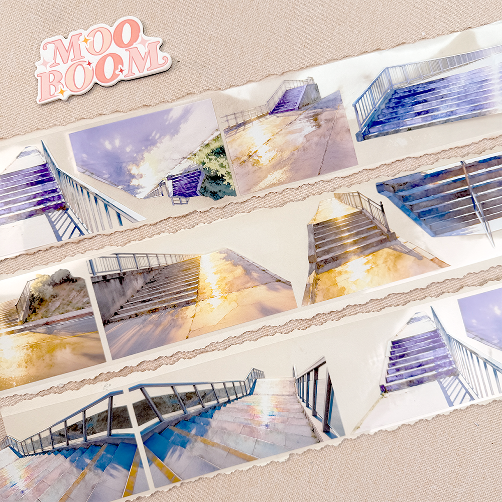 【NaiDong】Sunset Light Falling on the Steps Landscape PET Tape