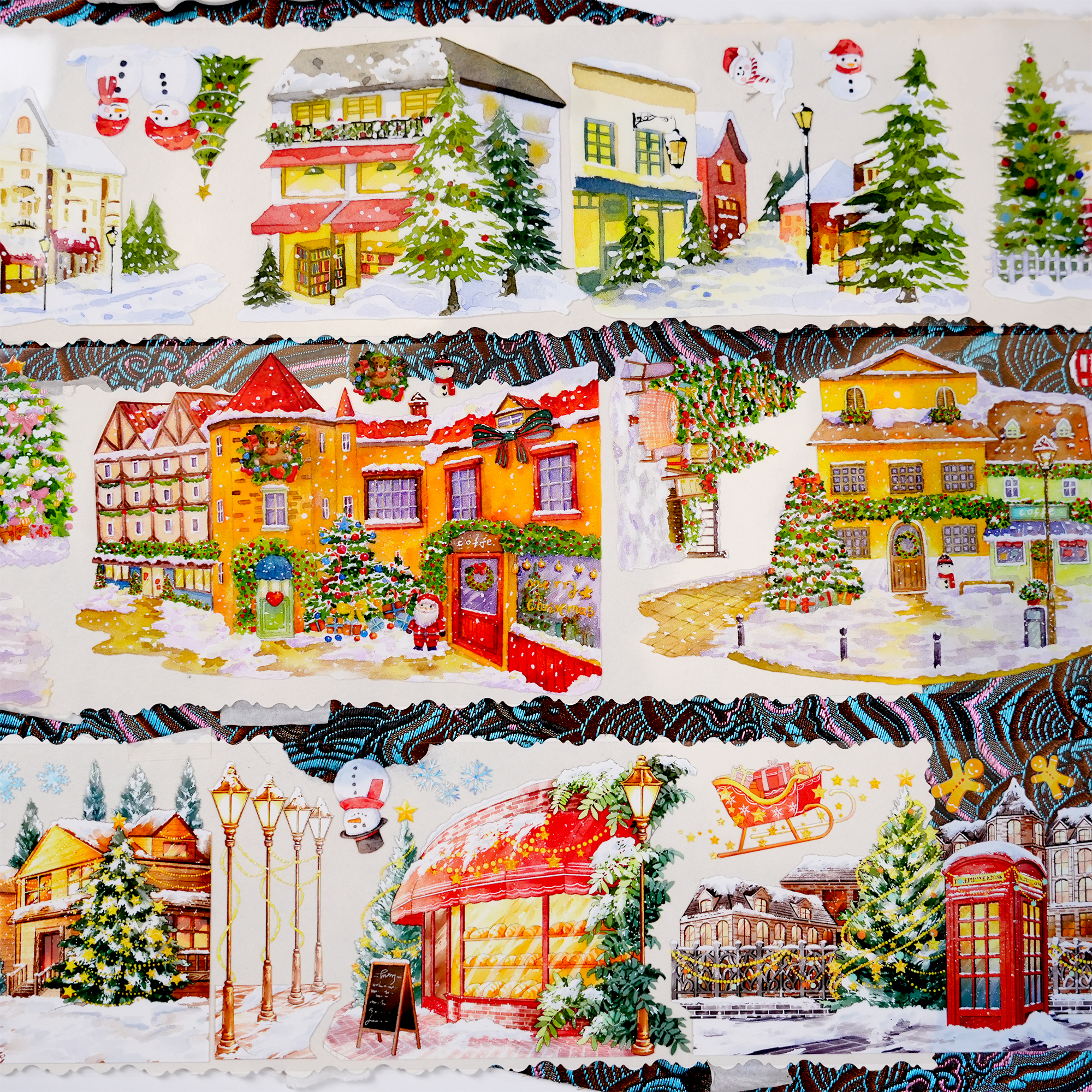 【ZERO】Christmas/Holiday/Halloween Landscaping Tape (8 Styles)(Whole Roll Tape)