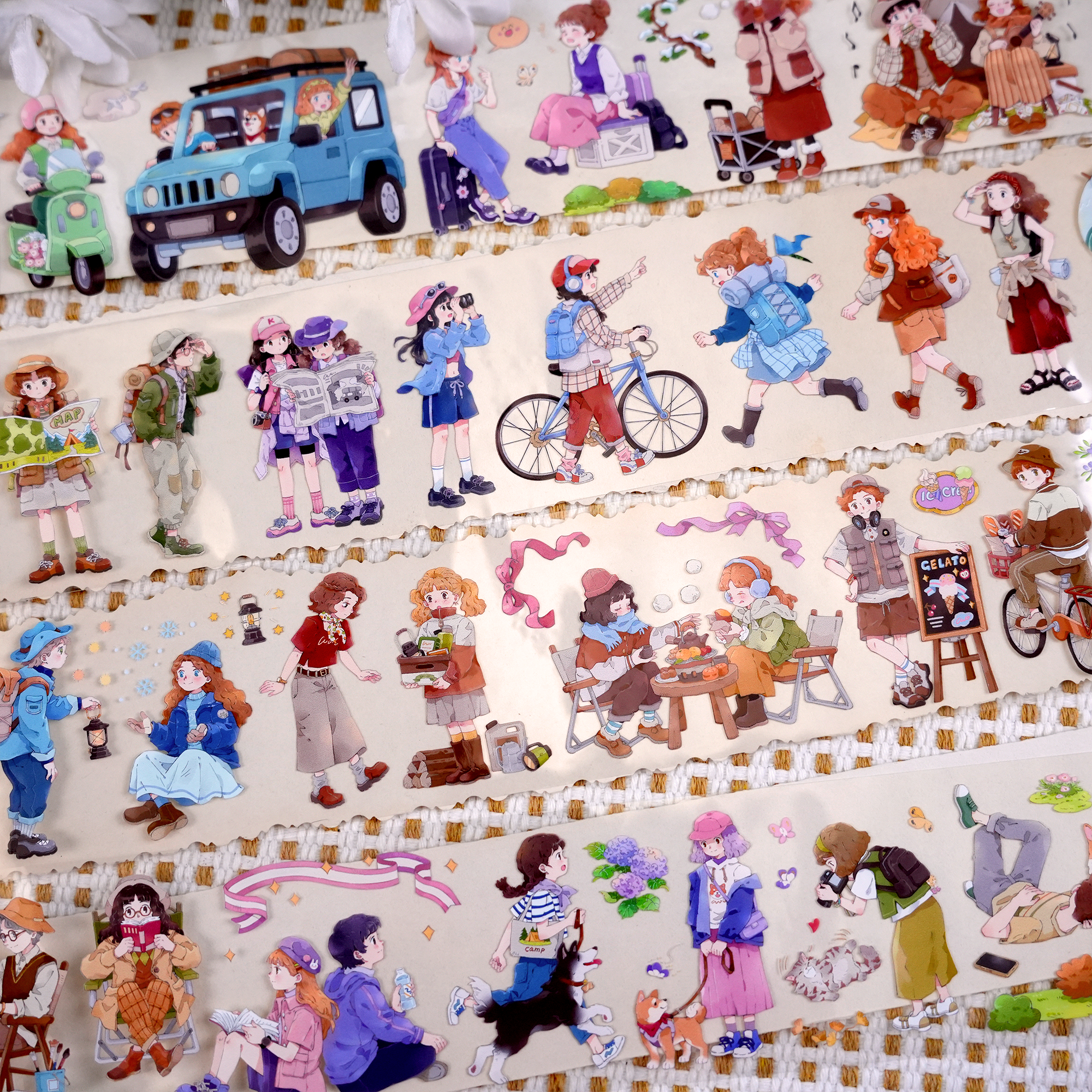 【Paper Domain】People in Outdoor Sports PET Tape (6cm*250cm) for journaling and scrapbooking