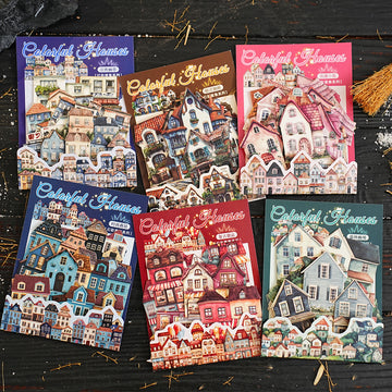 Colorful House Series Paper Sticker