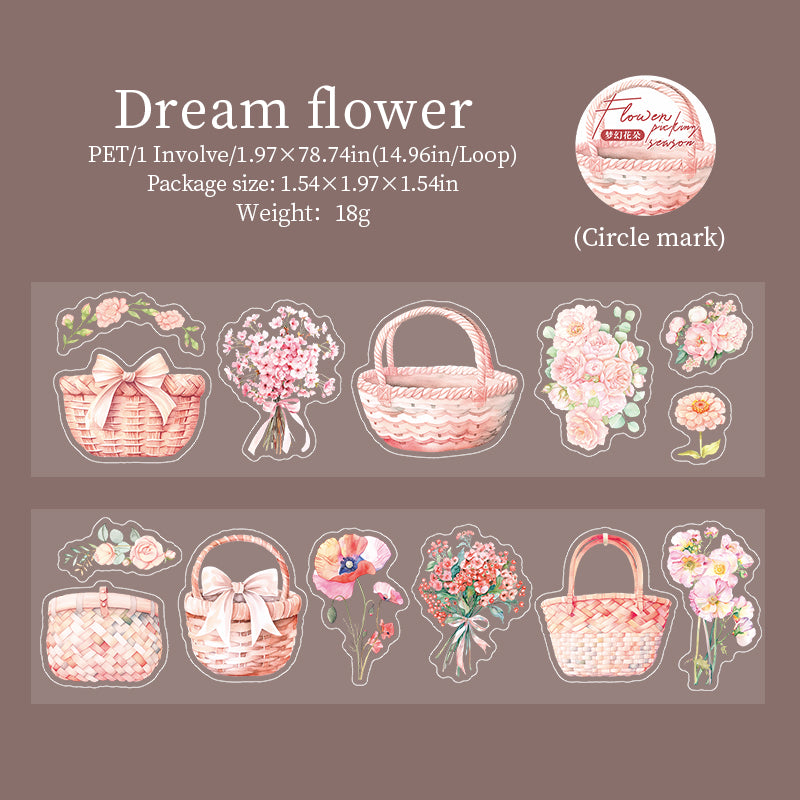 Flower Picking Season Pre-cut PET Tape