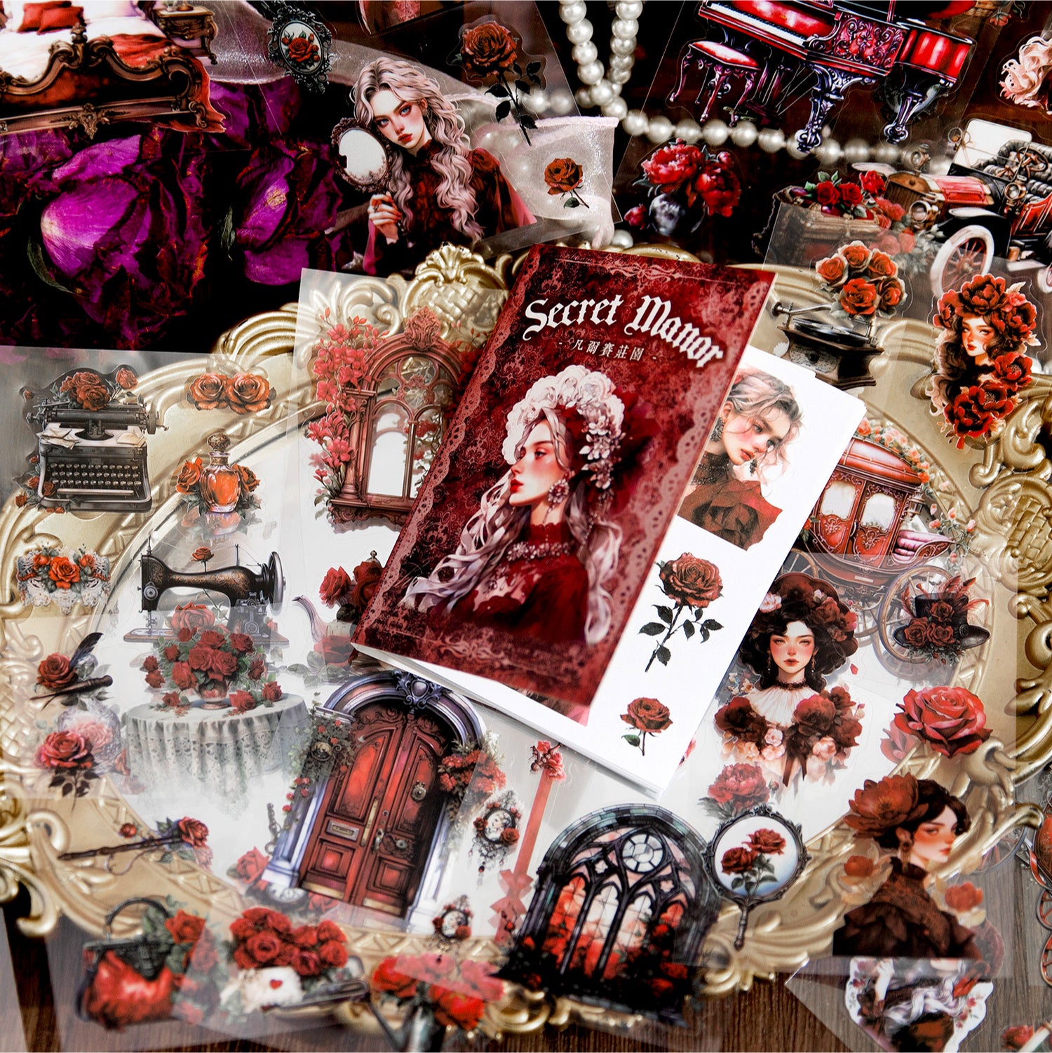 Secret Manor Stickers Book & Scrapbooking Paper