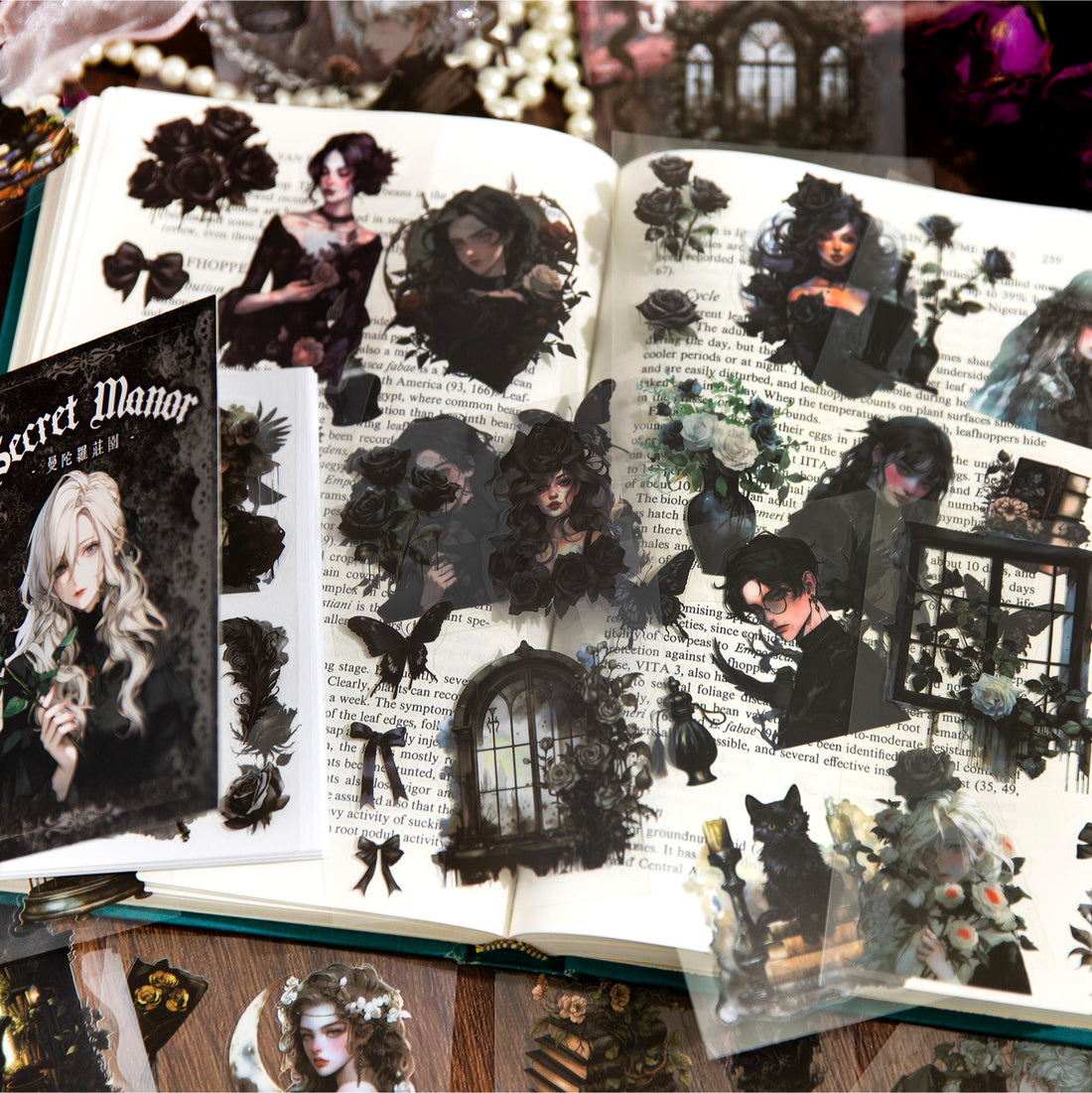 Secret Manor Stickers Book & Scrapbooking Paper