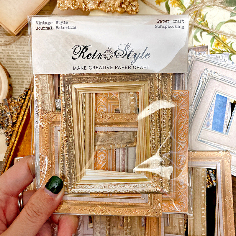 Retro Hollow Border Scrapbooking Paper