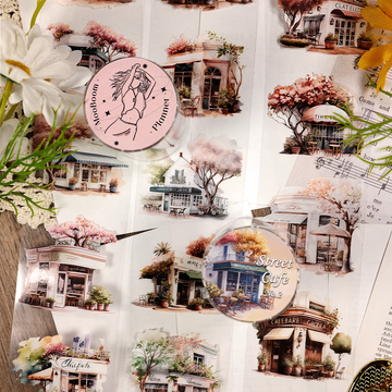 Whole Roll Street Café PET Tape (6cm*2M)| MOOBOOM Design