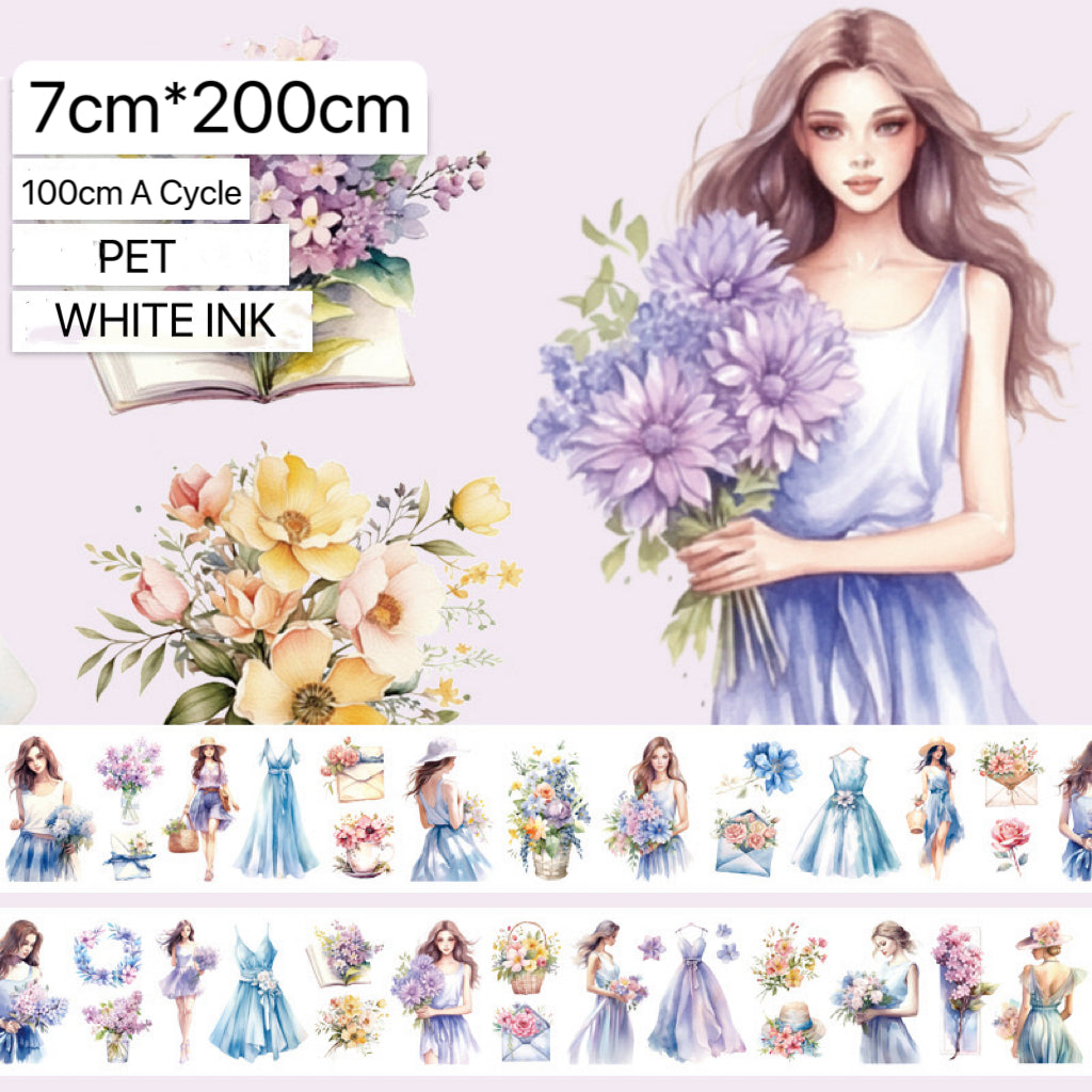 Whole Roll Princess and Flower PET Tape