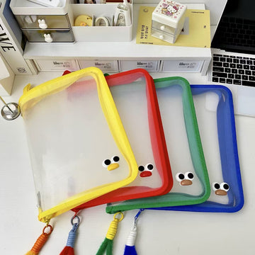 Transparent zipper storage bag