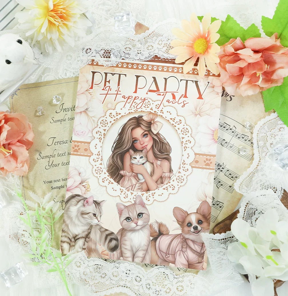 Vintage Sticker Book Vol.10 - Pet Party
