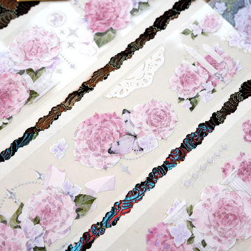 【MOOBOOM】Monique Dave Rose Rainbow Light Foil  Pre-cut PET Tape