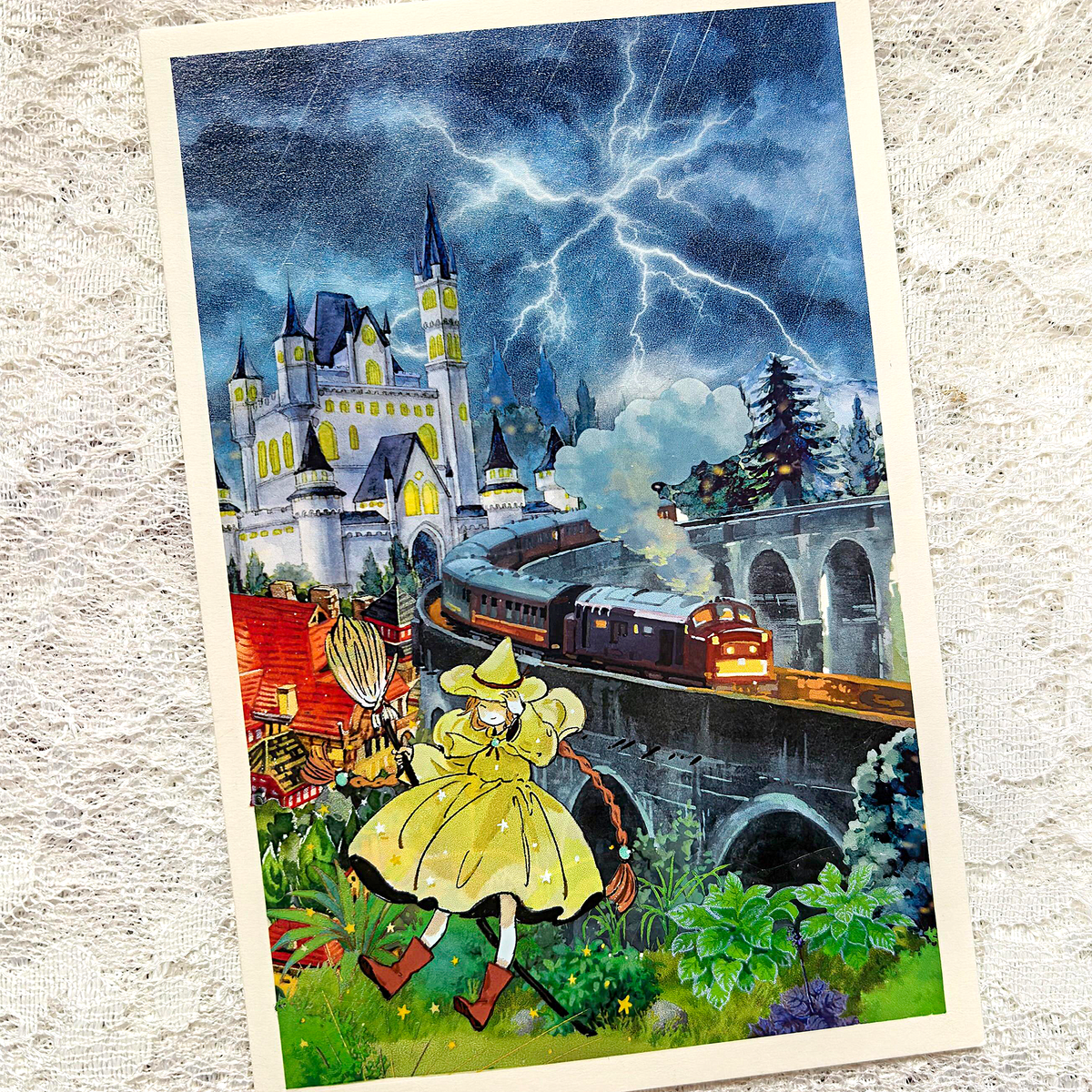 【MOOBOOM】Ghost Castle Pre-cut Landscape PET Tape detail image 2