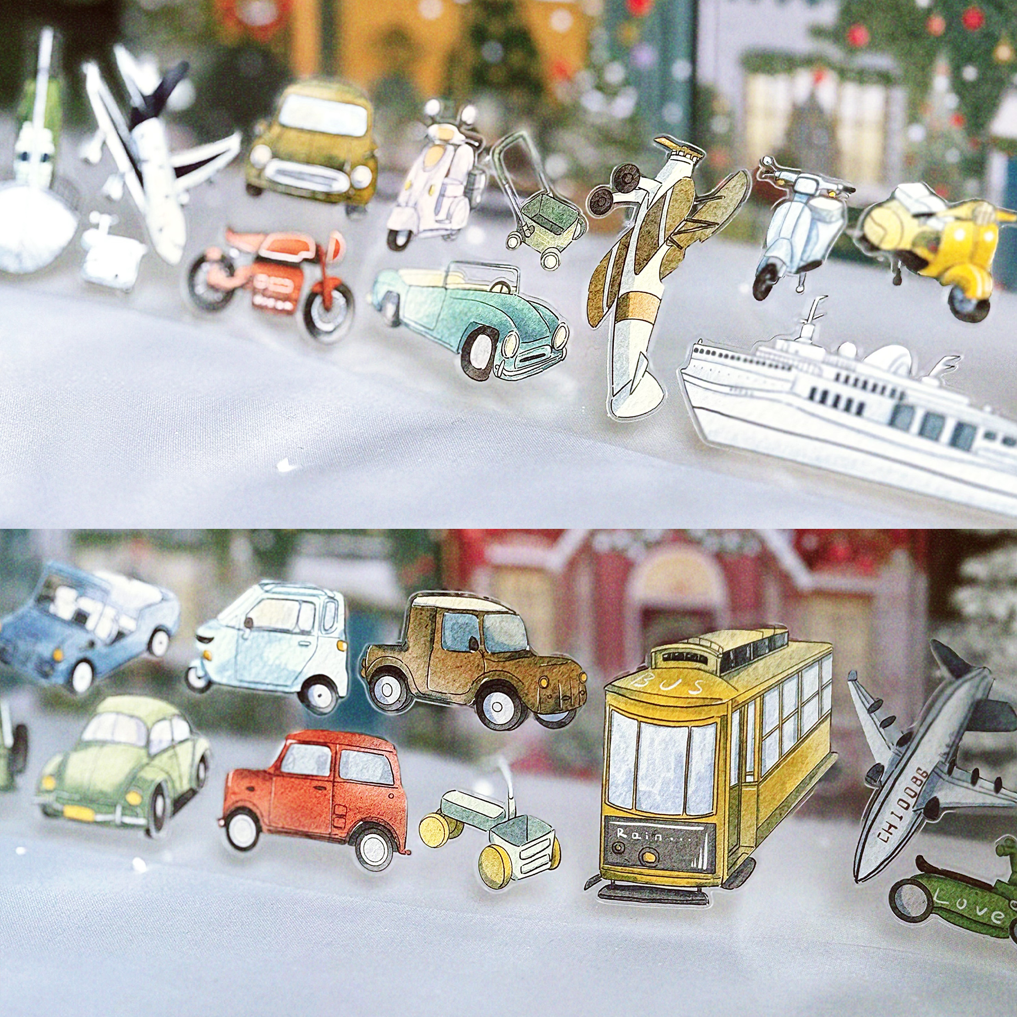 【BOBOYU】Transportation vehicles Landscaping Tape