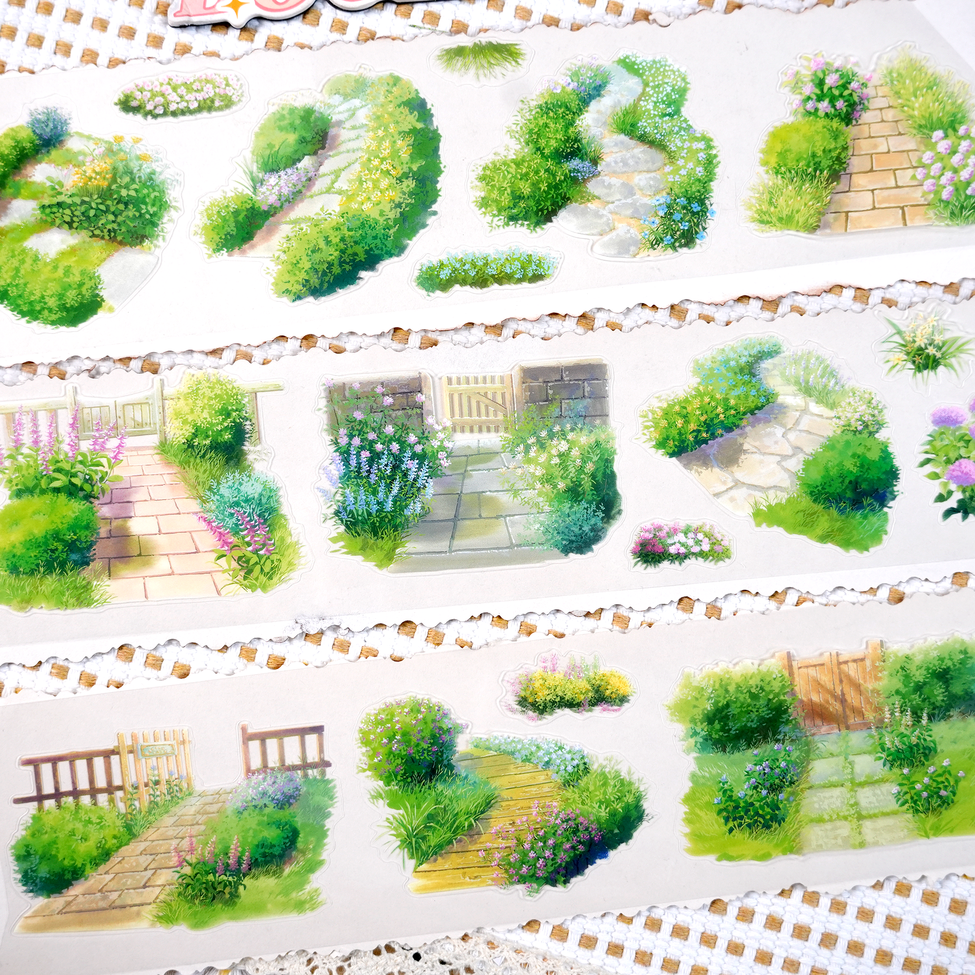 【MOOBOOM】Garden Path Pre-cut PET Tape