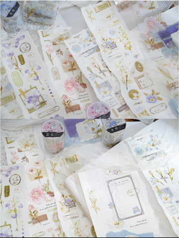 Retro Floral Matte PET Tape