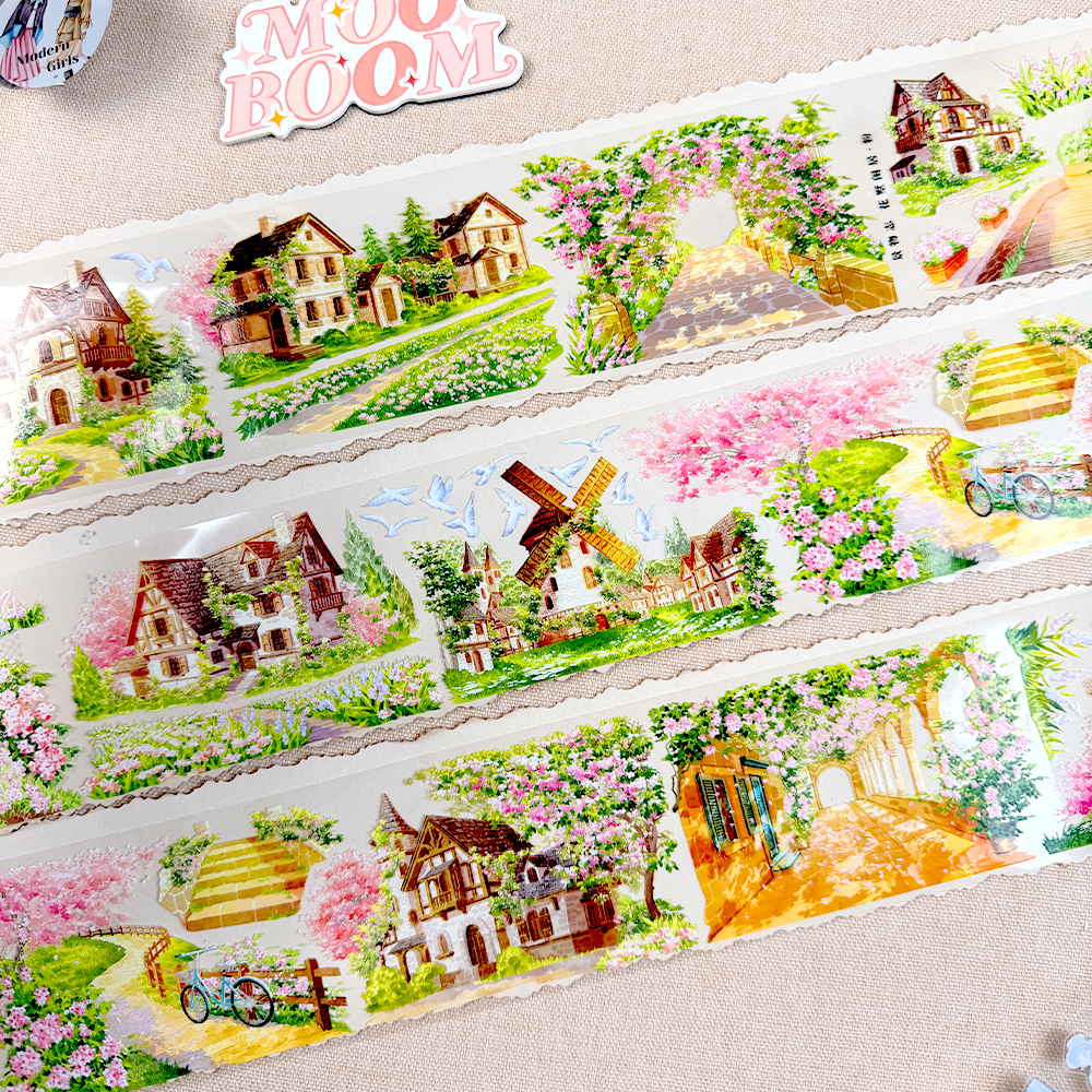 【ZERO】Flower Sea Villa Landscape PET Tape