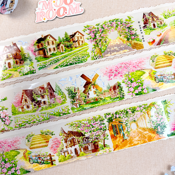 【ZERO】Flower Sea Villa Landscape PET Tape