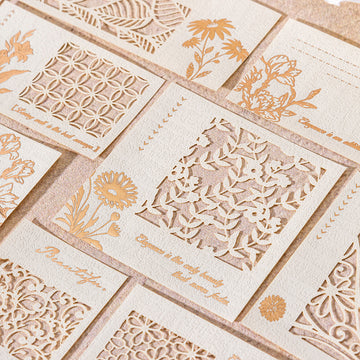 Gold-Stamped Hollow Plant Paper decorative tape for journaling and scrapbooking