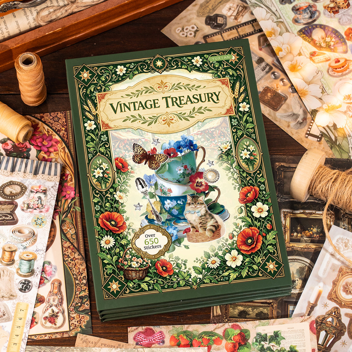 Vintage Treasury Pre-cut Sticker Book