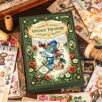 Vintage Treasury Pre-cut Sticker Book
