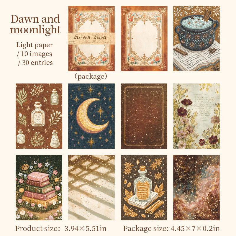 Secret Scroll of Stardust Scrapbooking Paper decorative tape for journaling and scrapbooking