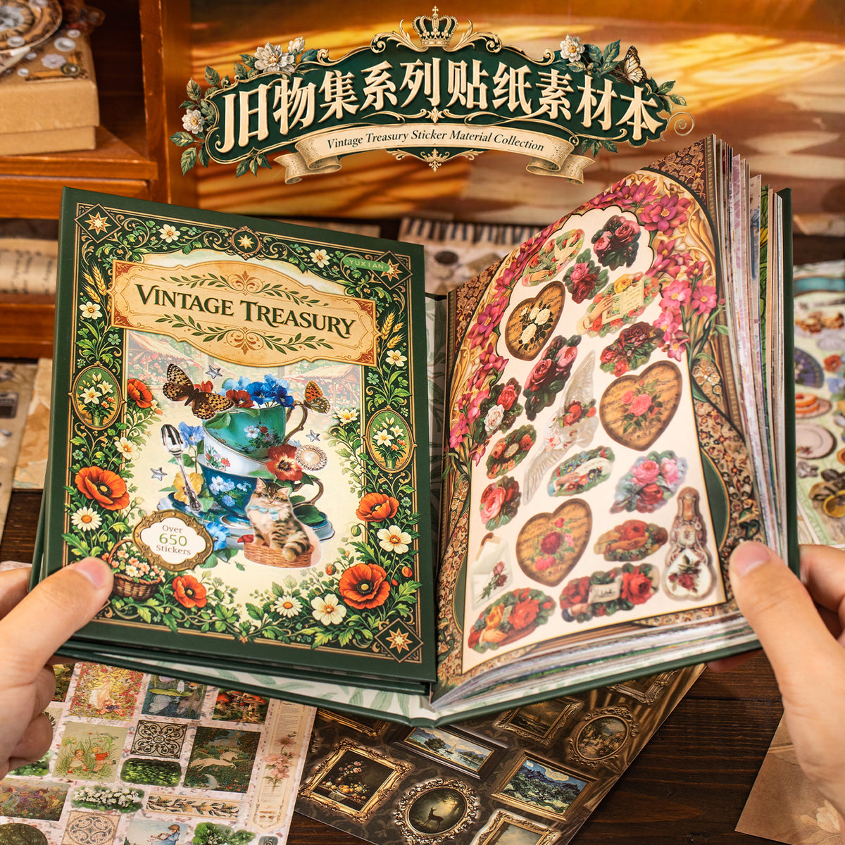 Vintage Treasury Pre-cut Sticker Book