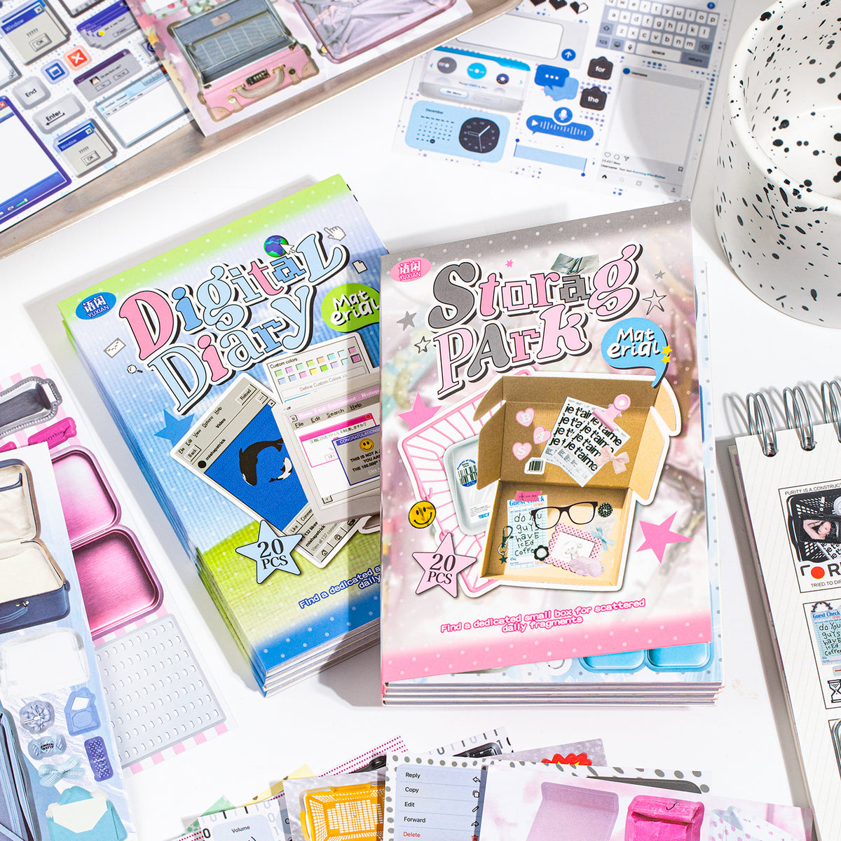 Digital Diary Pre-cut Sticker Book