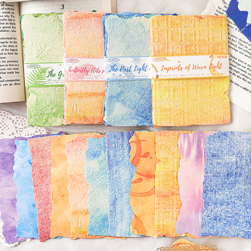 Embossed Printed Scrapbooking Paper