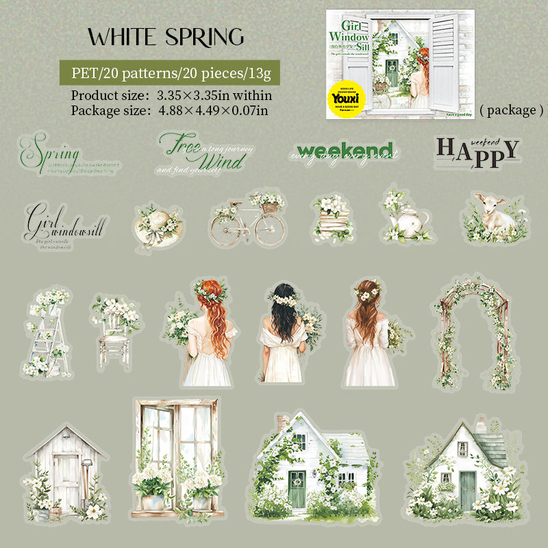 The Girl Outside The Windowsill Sticker