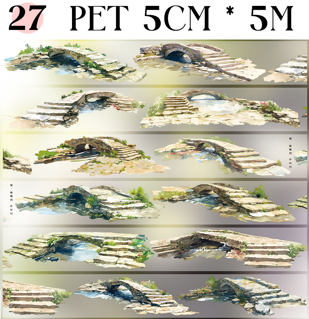 【ZERO】Ancient Chinese Figures & Construction Tape(42 Styles)(Whole Roll Tape)