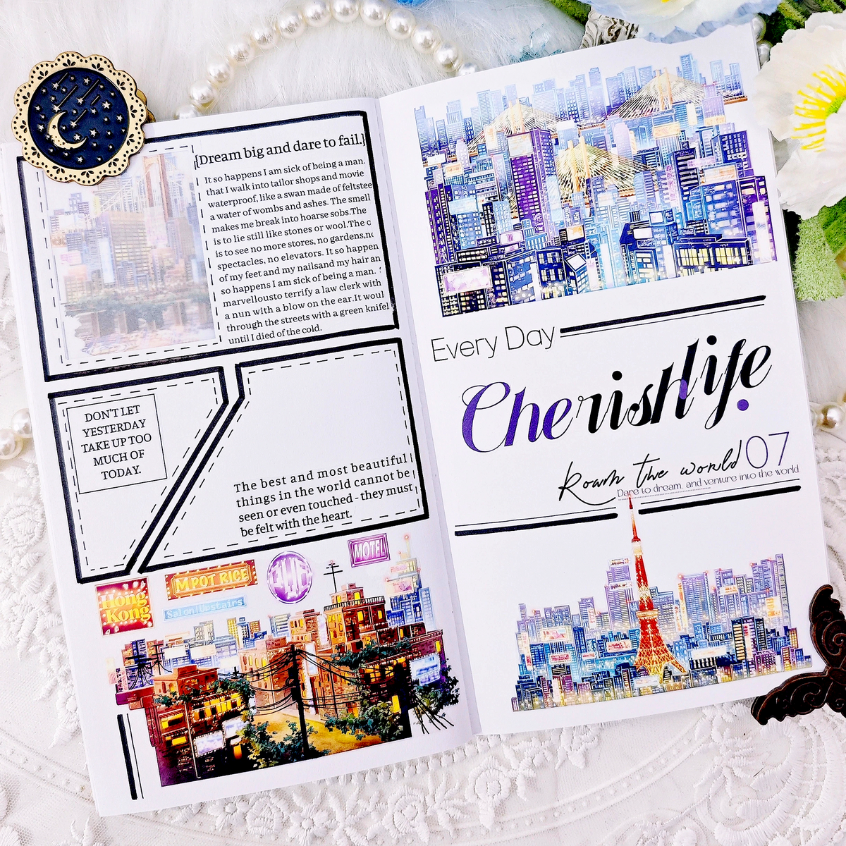 【MOOBOOM】Neon City Nights Cityscape PET Tape detail image 1