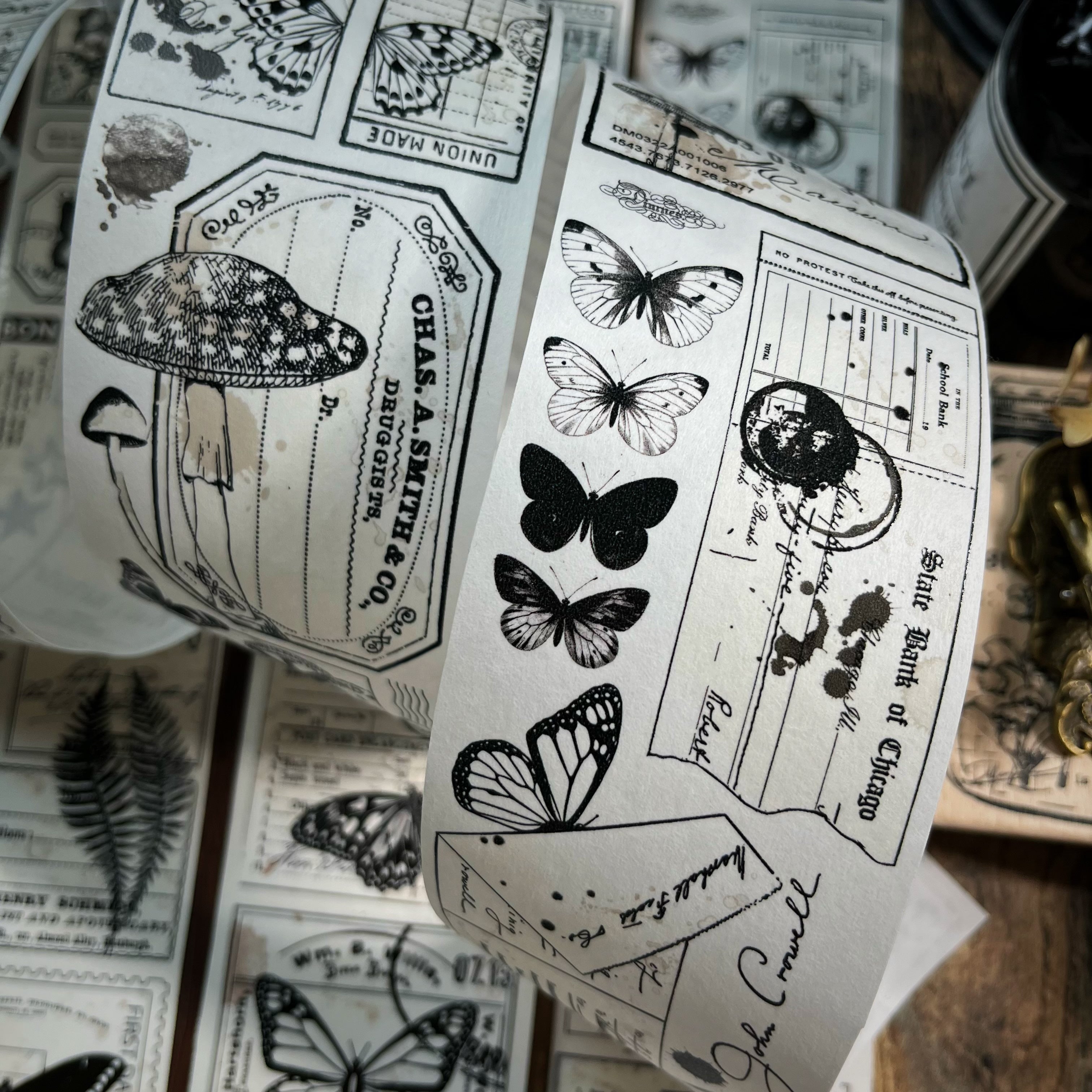 Letters and Butterflies Tape (6cm*100cm)