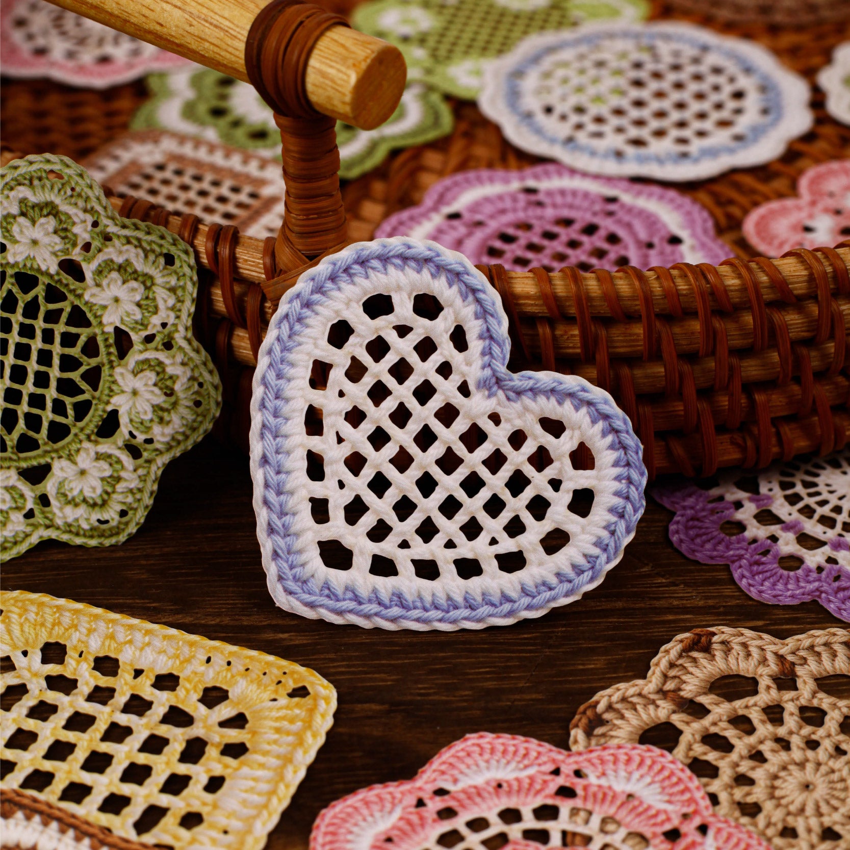 Knitted Lace Paper Sticker