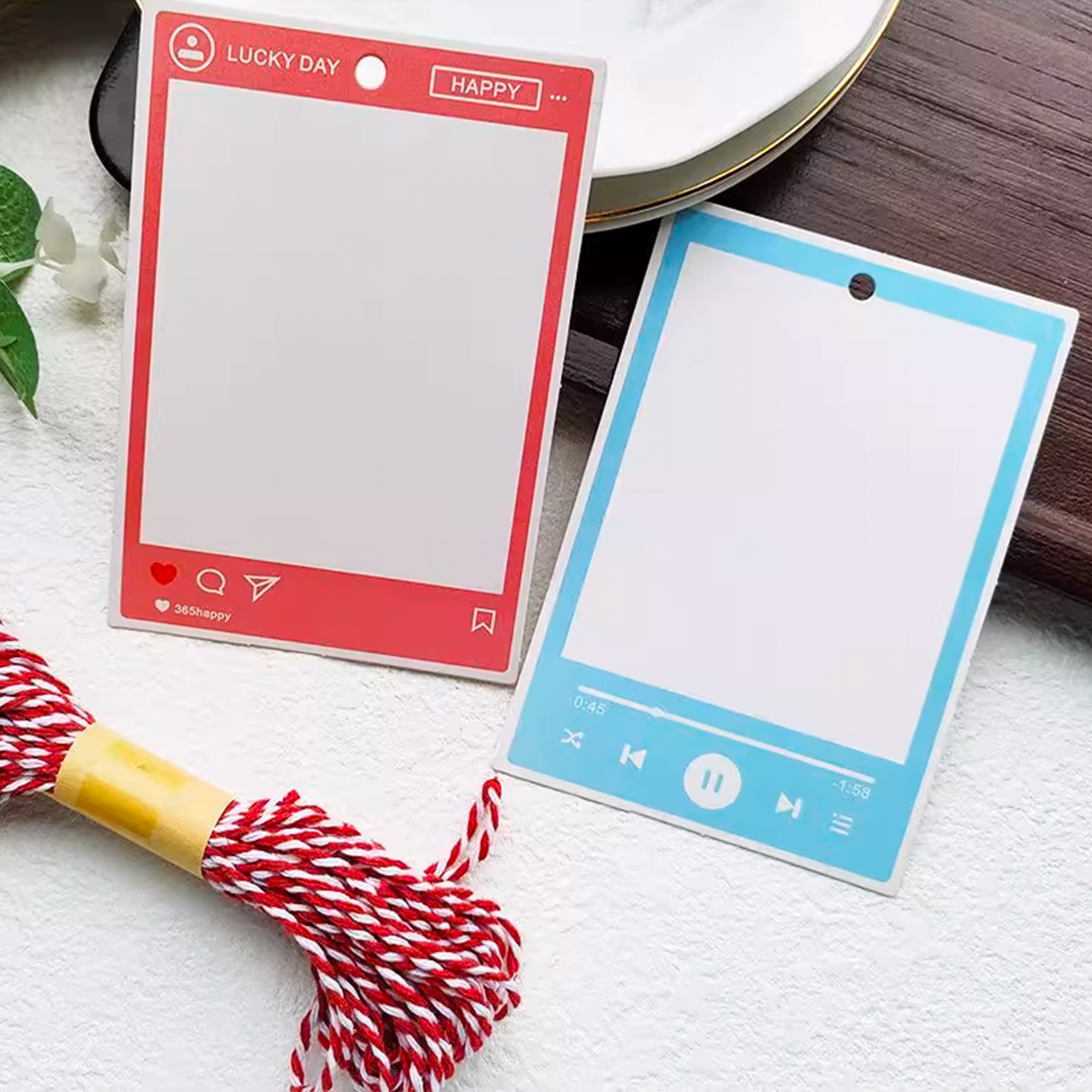 Music App Border Blank Background Cards