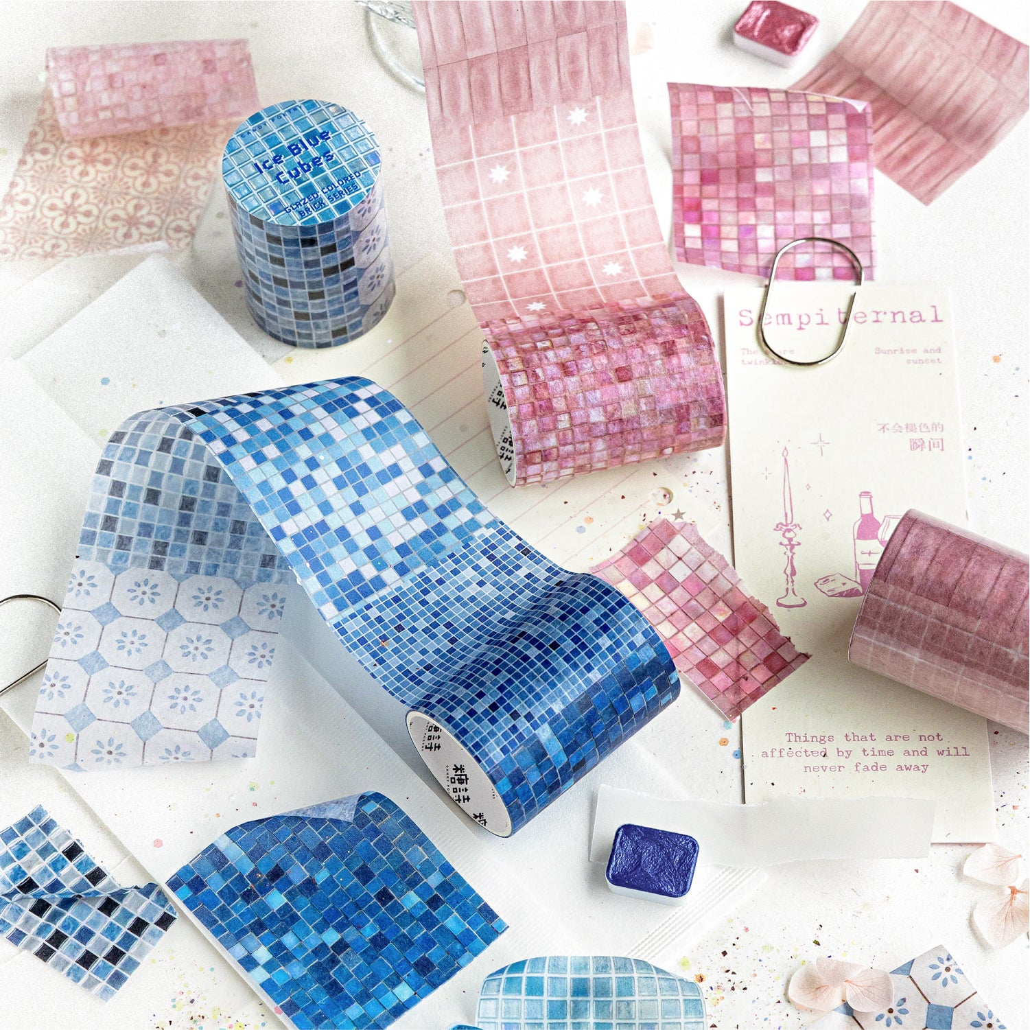 Glazed Colorful Tiles Washi Tape