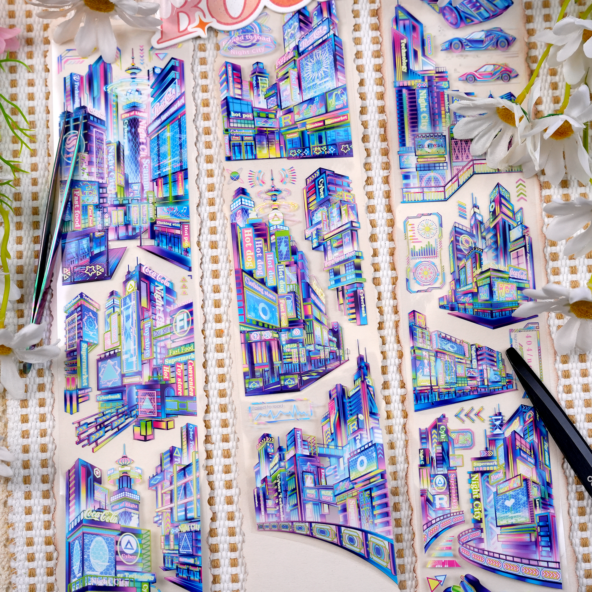 【BOBOYU】Brilliant Night City Landscaping Tape